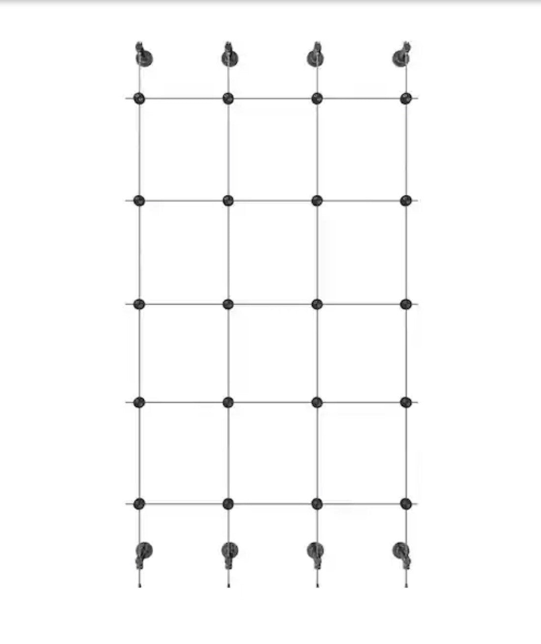 Jakob Rope System GreenKit-4 80 in. x 38 in. Stainless Steel Wall Mount Trellis