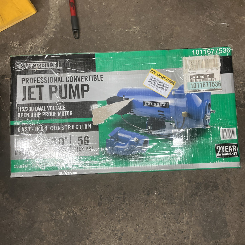 Everbilt HDCWJ10, 1 HP 115/230 Volt Professional Convertible Jet Pump PARTS ONLY