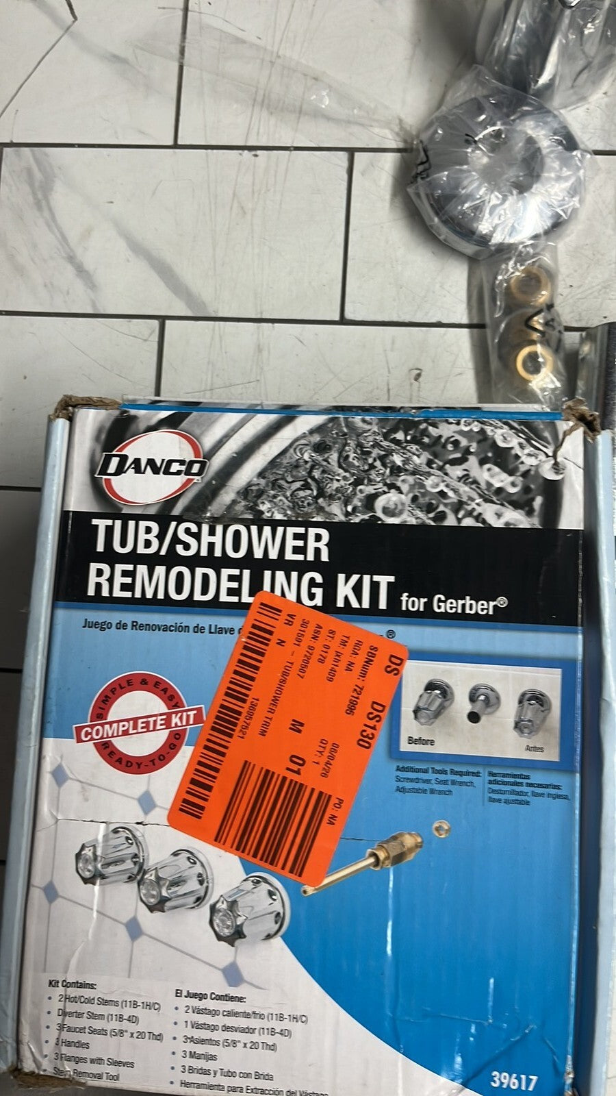 Danco 39617 Tub/Shower Remodeling Kit for Gerber - CHROME Open Box