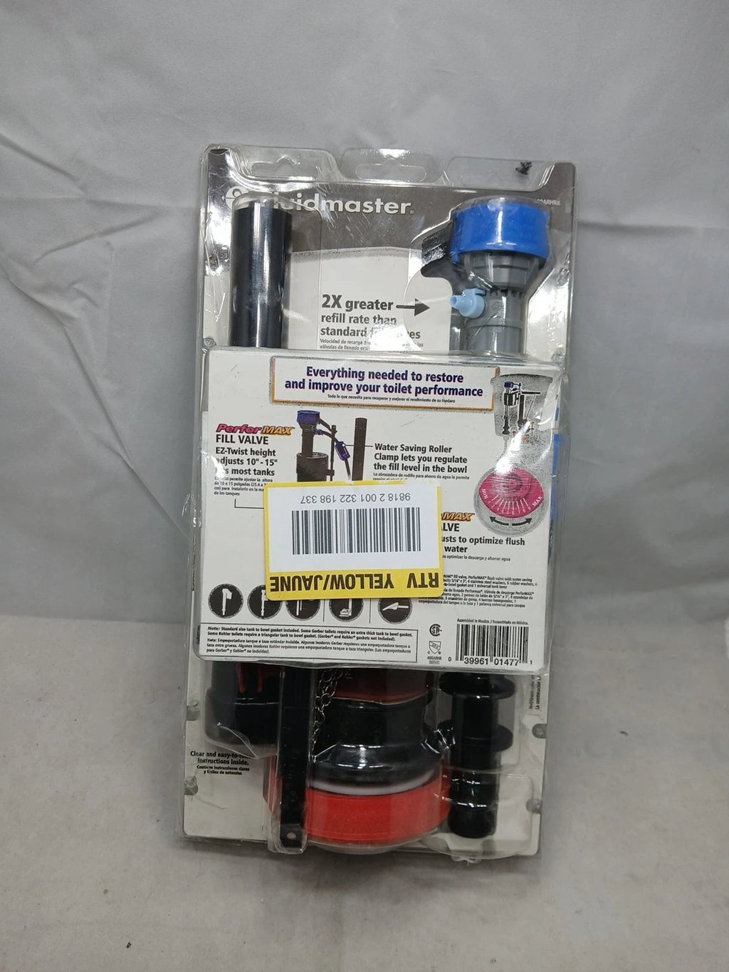 LOT OF 9 Fluidmaster Universal Complete Toilet Rebuild Repair Kit 10 H. 400ARHRK