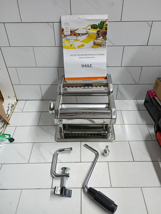 Shule Pasta Maker Stainless Steel Pasta Includes Roller Victorian Epicure New OB