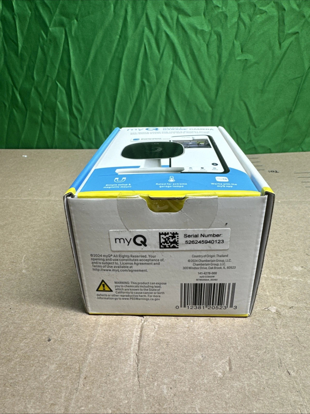 myQ Smart Garage Security Camera 1080p HD Video/ Night Vision/ Motion/ Talk NEW