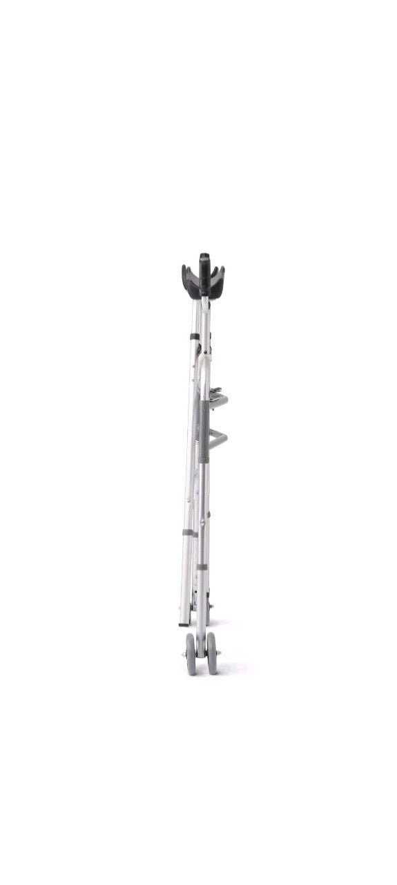 NEW Medline Upright Forearm Armrest Stability Walker 5” Dual Wheels Height. OB