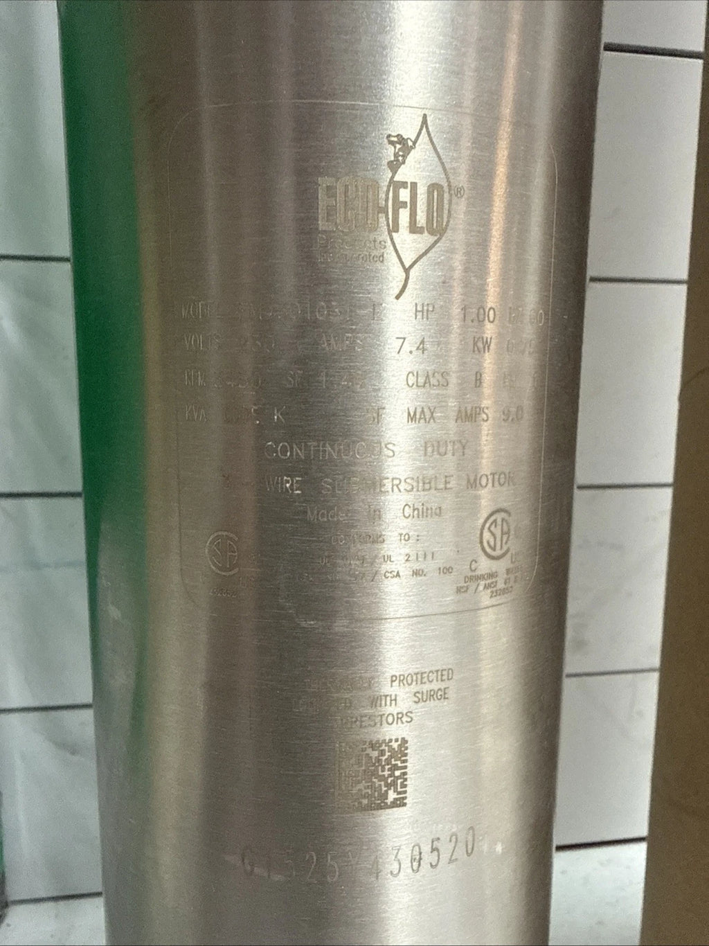 Everbilt 1HP Submersible 3-Wire 20GPM Well Pump HDSUB10-203 NEW OPEN BOX