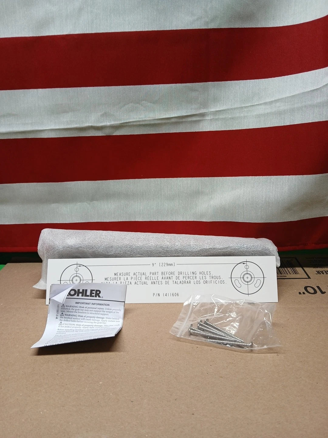 New KOHLER R27234-2BZ Carmichael 9" Grab Bar in Oil-Rubbed Bronze