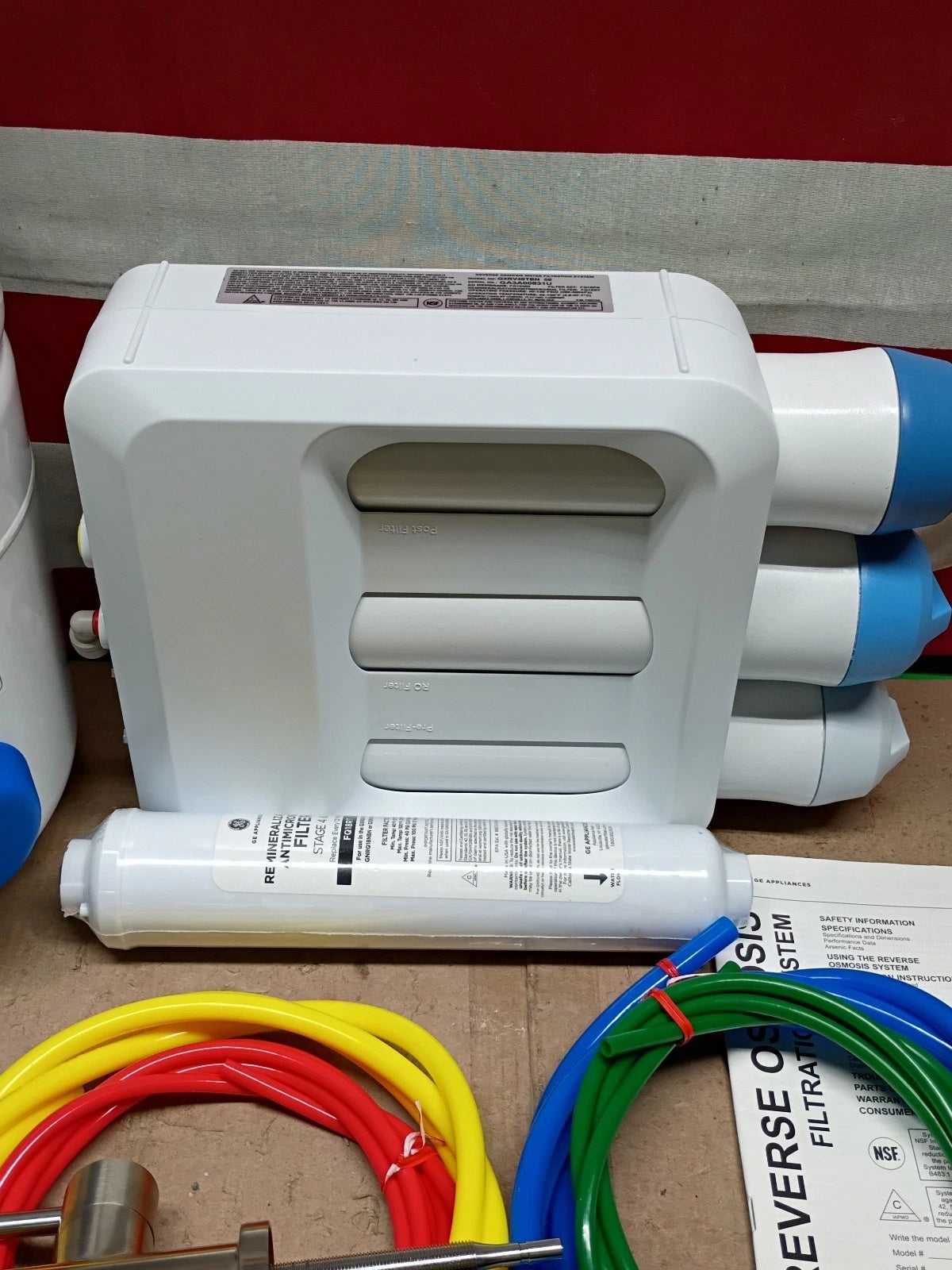 GE GXRV40TBN Under Sink 5-Stage Reverse Osmosis Water Filtration System, OB,