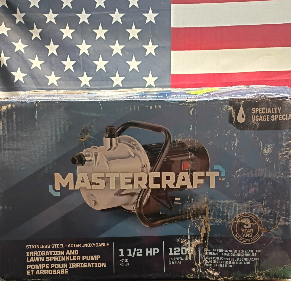 Mastercraft Irrigation And Lawn Sprinkler Pump Open Box