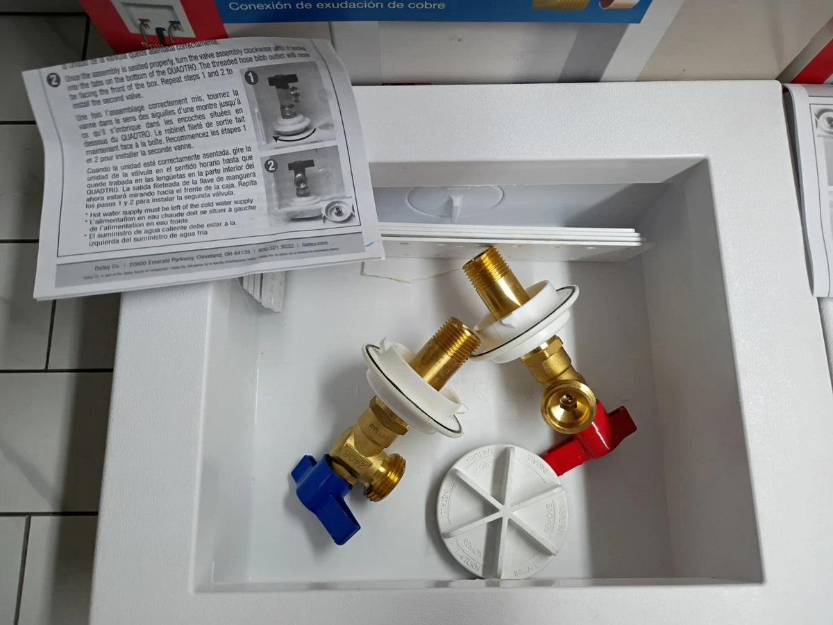 (2 Pack) Oatey 38529 Washing Machine Center Drain Outlet Box With Swt Valves OB
