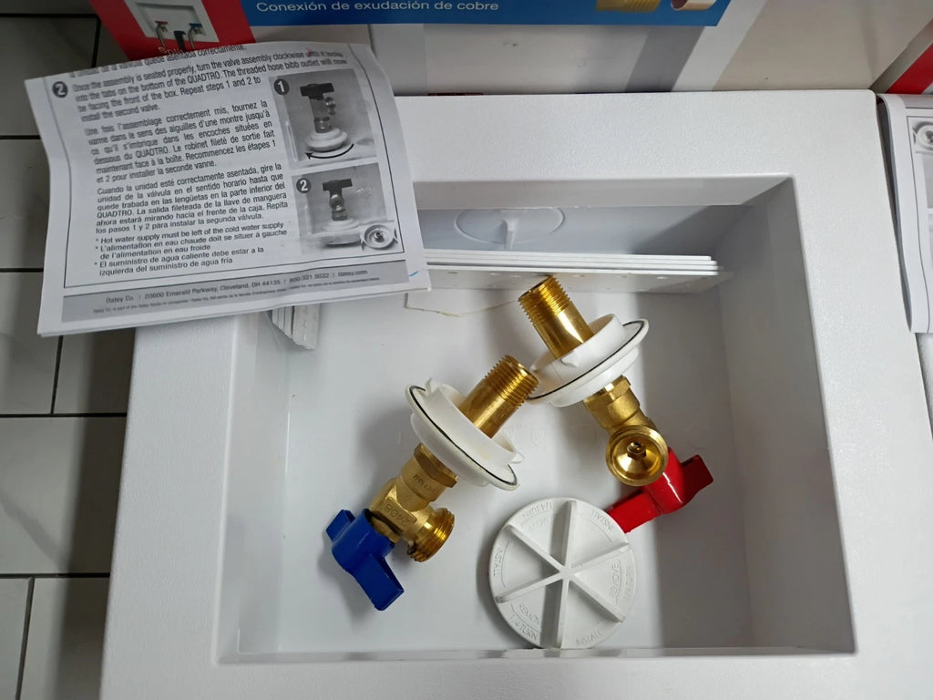(2 Pack) Oatey 38529 Washing Machine Center Drain Outlet Box With Swt Valves OB