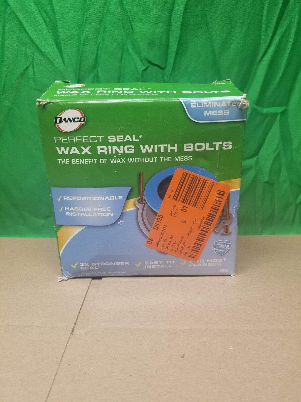8pc Perfect Seal Toilet WaxRing Fits All Bolts Rubber Gaskets No Bolts