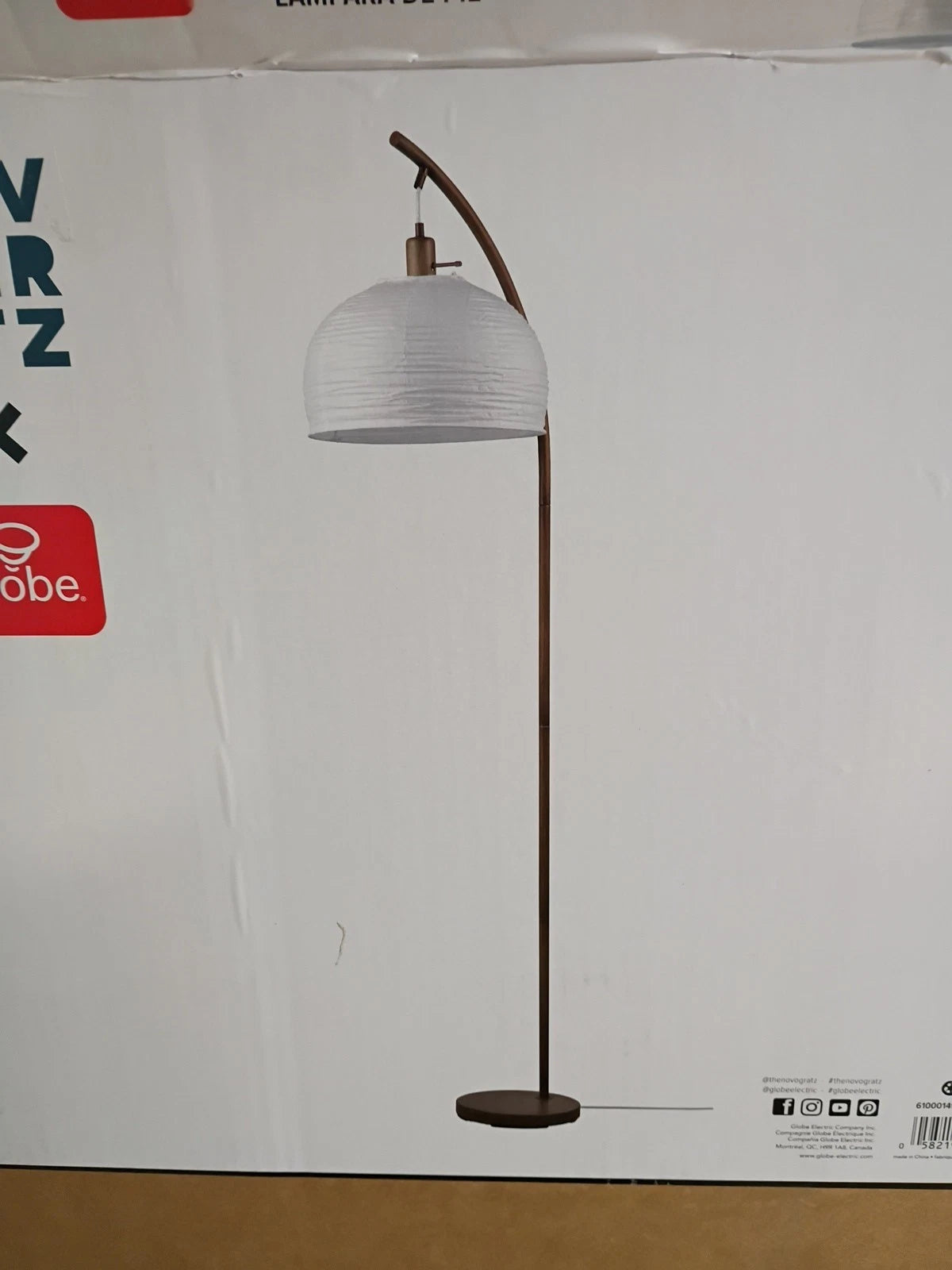 Floor Lamp Novogeatz Globe Lamp 61000149 (E26) Requires 1 Medium Base Bulb OB