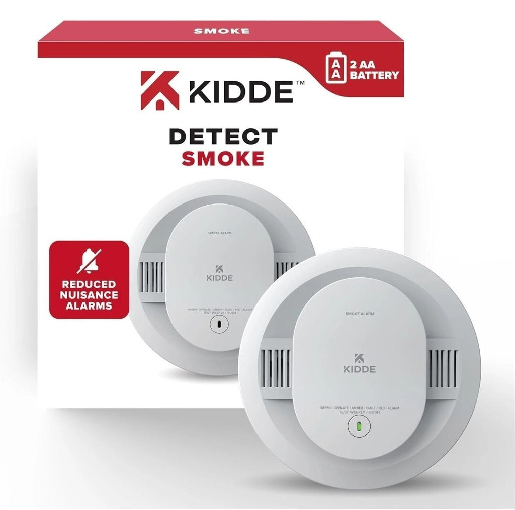 KIDDE 20SDR Photoelectric Smoke Alarm AA Battery Powered LED Warning!