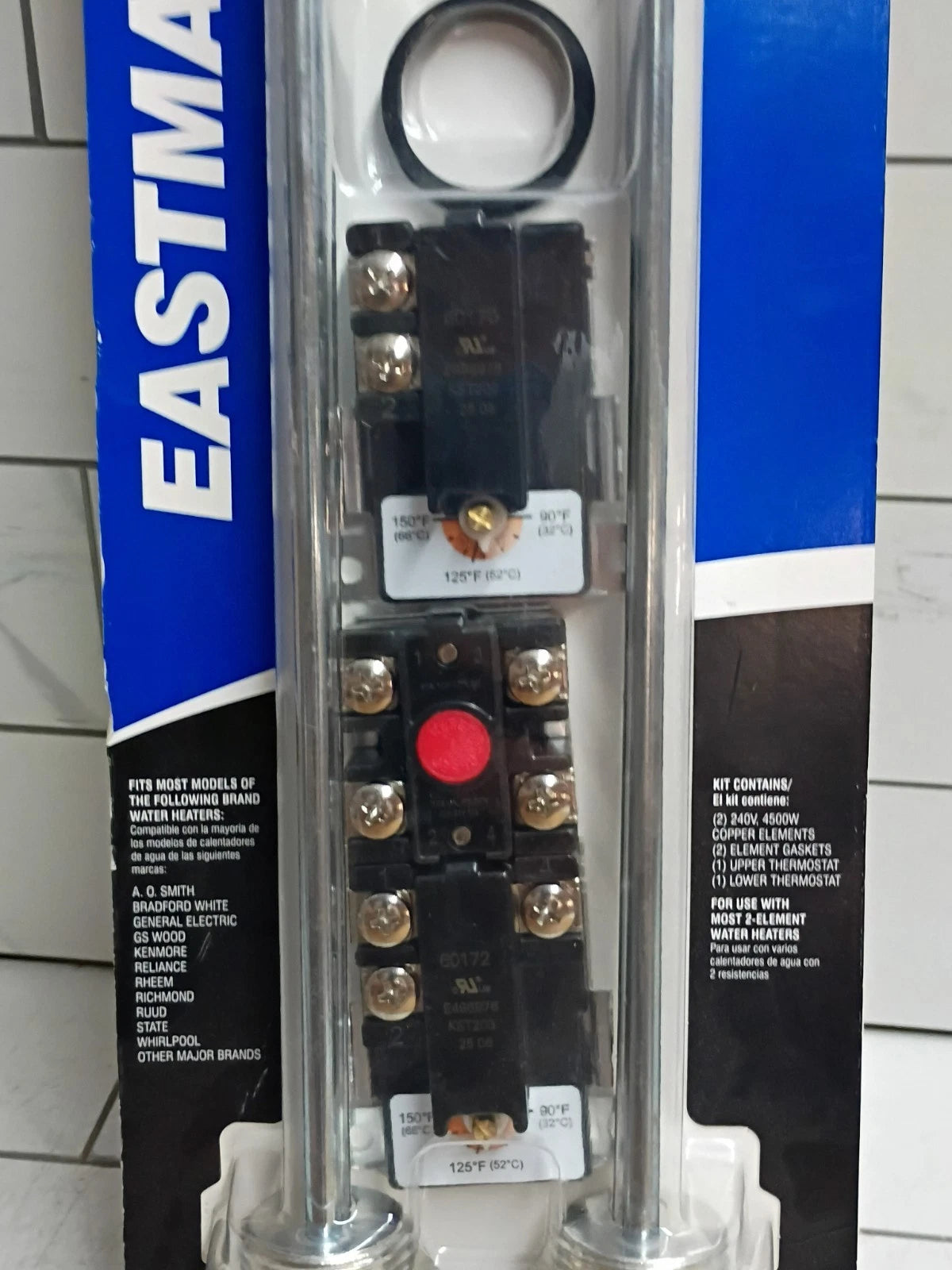 EASTMAN 60178 Electric Water Heater Tune-Up Kit Thermostats & Elements New