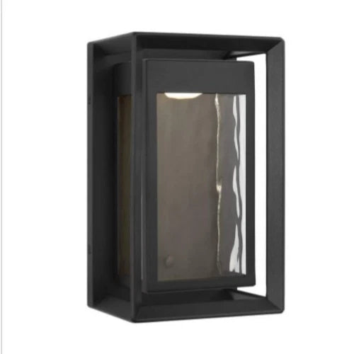 Studio Urbandale Small 1-light Textured Black Outdoor Integrated LED Wall OB
