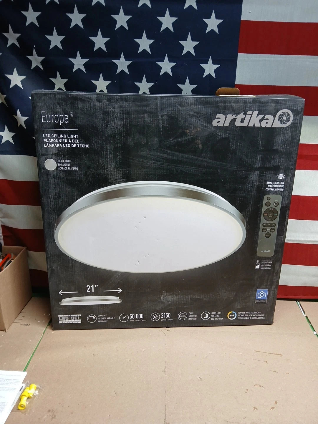 Artika Europa 21 in 1 Light Modern Chrome LED Flush Mount Ceiling Light Hallway