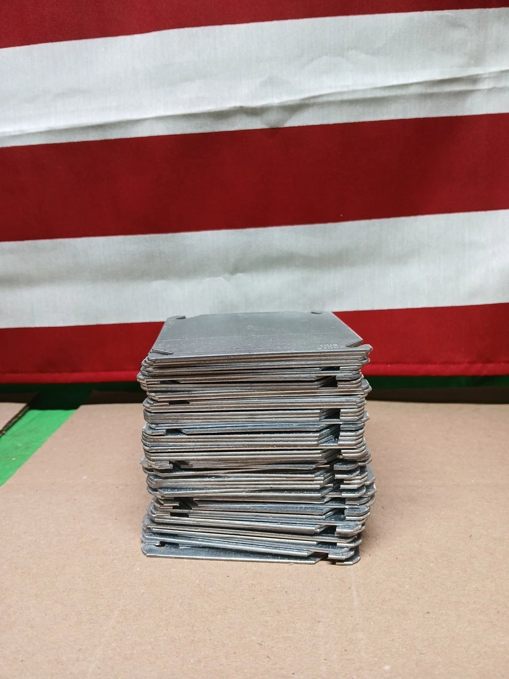 (50) Hubbell RACO 752 4" Square Flat Blank Surface Covers.