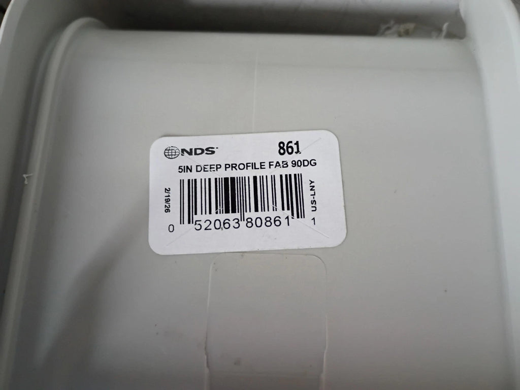 (2pk) NDS 861 5 In Series Channel Drain 90 Elbow & Grate Deep Profile Light Gray