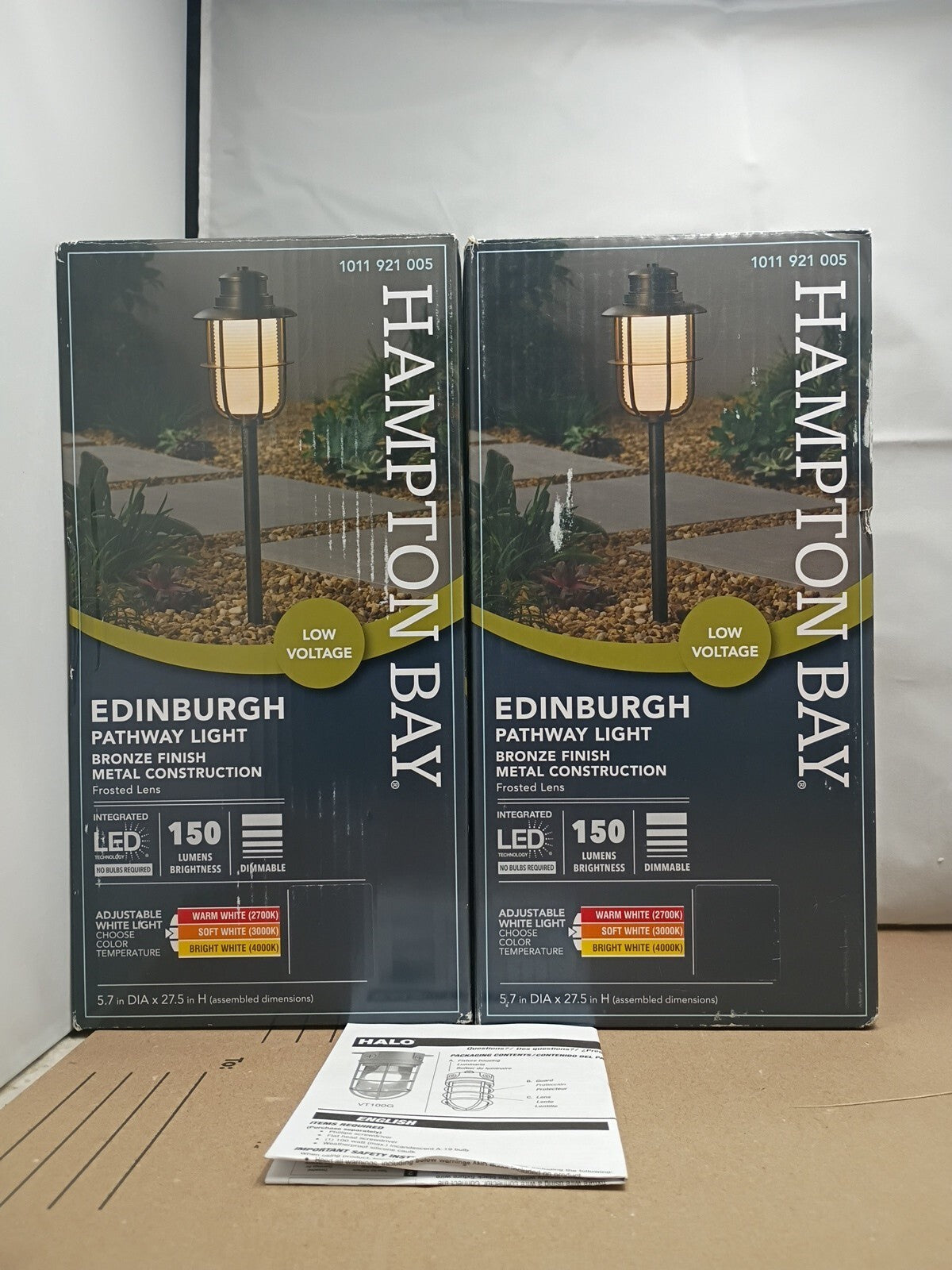 2-PACK Hampton  Edinburgh 1011 921 005 in Low Voltage Pathway Light Bronze