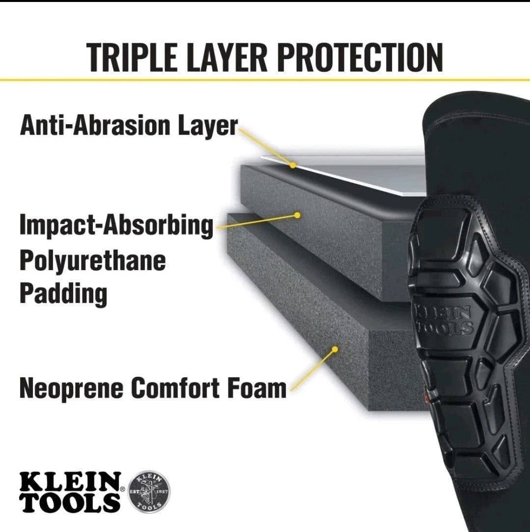 Klein Tools 60511 Heavy Duty Knee Pad Sleeves, M/L