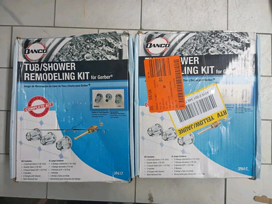 2pk Danco 39617 Tub/Shower Remodeling Kit for Gerber. CHROME Open Box