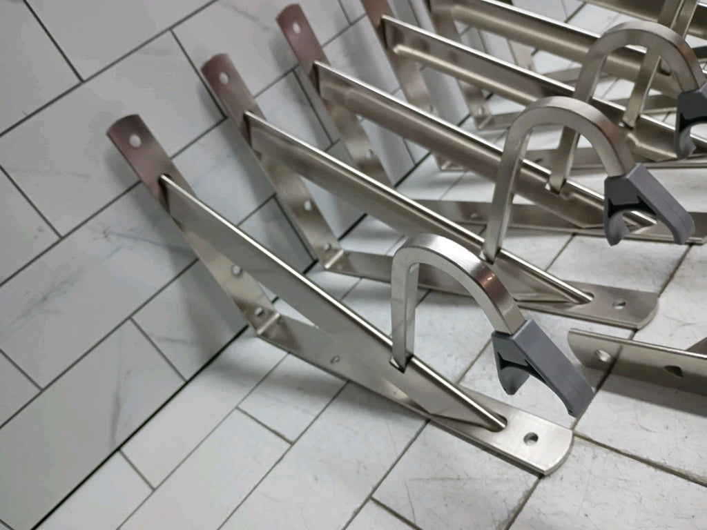 (7 Pack) Everbilt Heavy Duty Shelf & Rod Bracket Brushed Nickel 8" x12.4" x1.05"