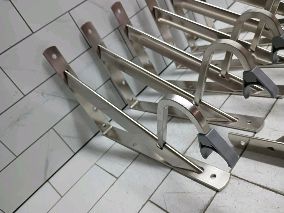 (7 Pack) Everbilt Heavy Duty Shelf & Rod Bracket Brushed Nickel 8" x12.4" x1.05"