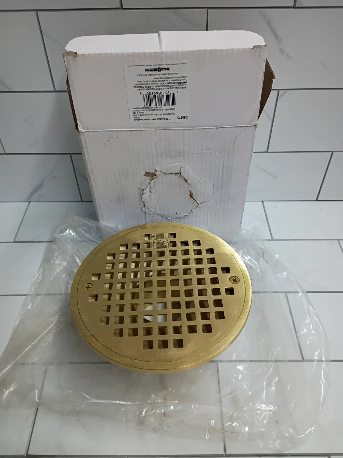 Jones Stephens D60975 2X6 PB SPUD & STRS DPT22 M/C - Brass New Open Box