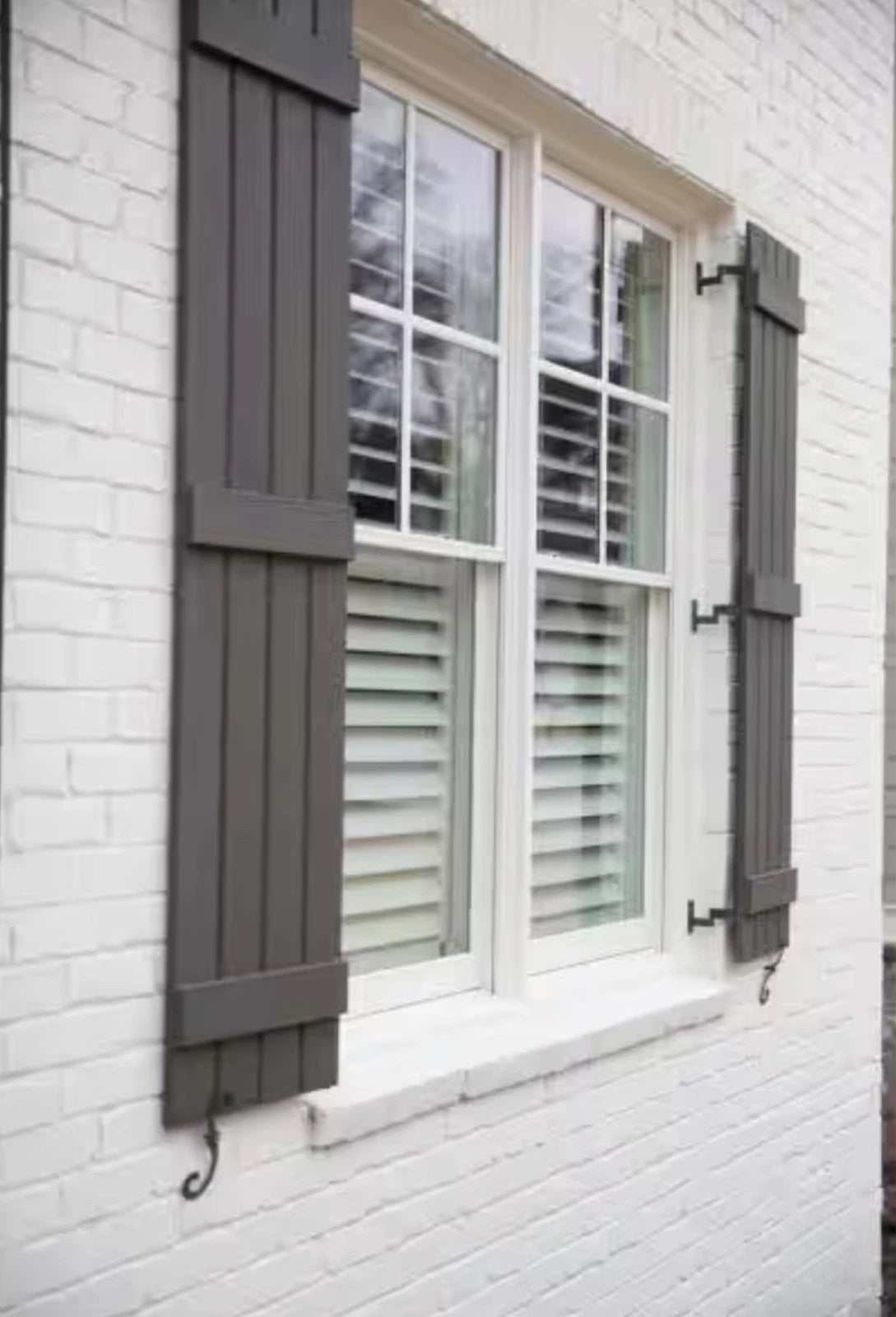Delaney 489100SS 2 1/8 in. Black Stainless Steel Exterior Shutter Blind Hinges