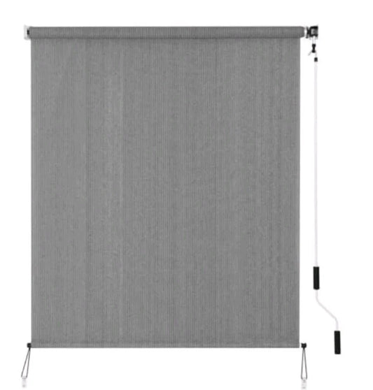 Outdoor Sunshade Roller Shade 5'W x 8'H (60" Wx96 H), 60"W x 96"H Dark Grey. OB
