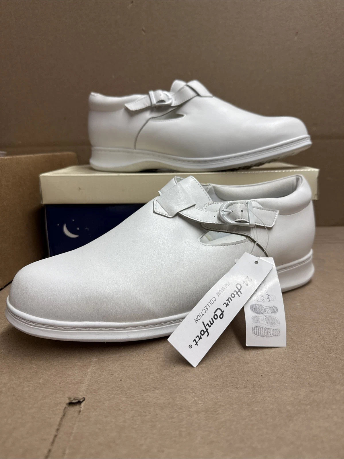 24 HOUR COMFORT Willa Women's Wide Width Leather Shoes size 12 nurse