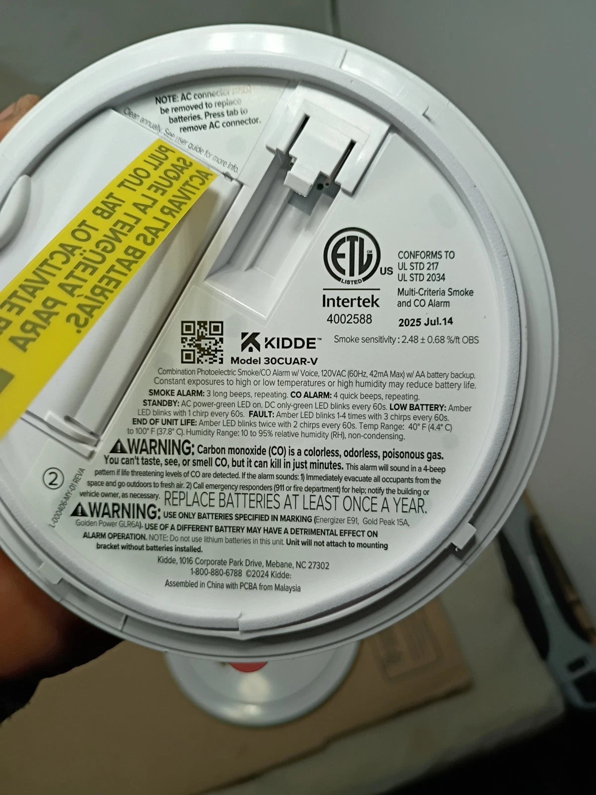 Kidde Detect 30CUDR / 21032830 Combination Smoke & Carbon Monoxide Alarm, White