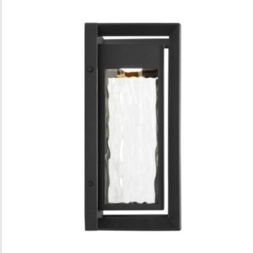 Studio Urbandale Small 1-light Textured Black Outdoor Integrated  LED Wall OB