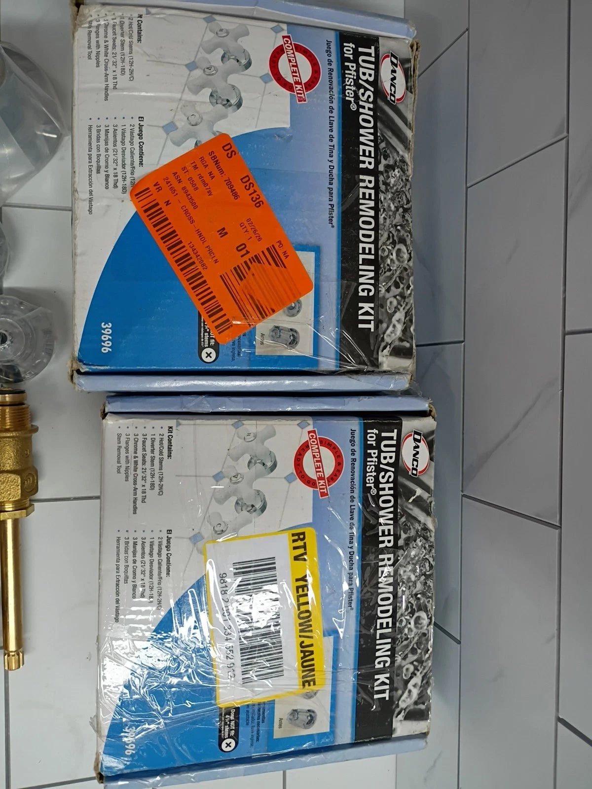 2pk Danco 39696 Cross-Handle Bathtub & Shower Faucet Rebuild Kit Fits Pfister OB