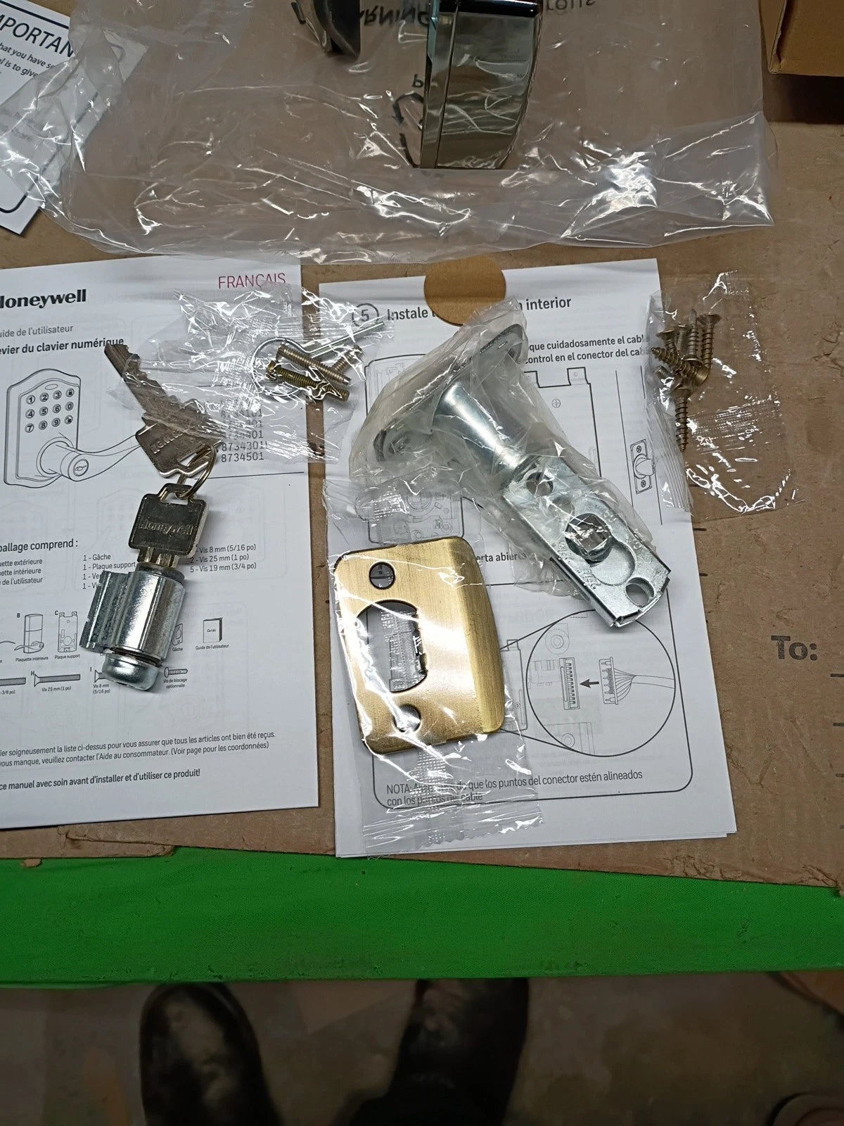 Honeywell Safes & Door Locks - Keyless 6.5 x 8.8 x 9 inches, Antique Brass