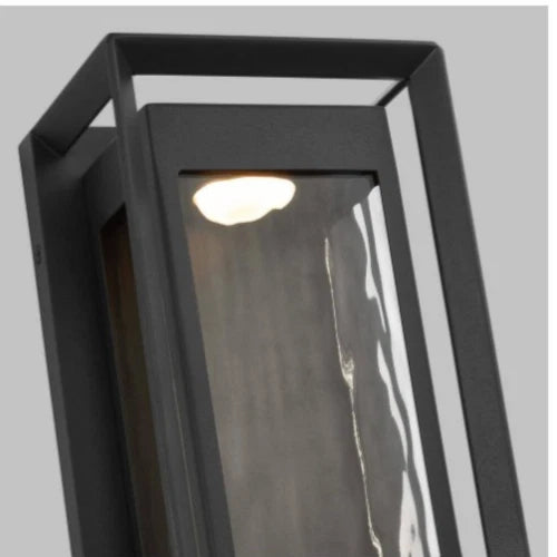 Studio Urbandale Small 1-light Textured Black Outdoor Integrated LED Wall OB