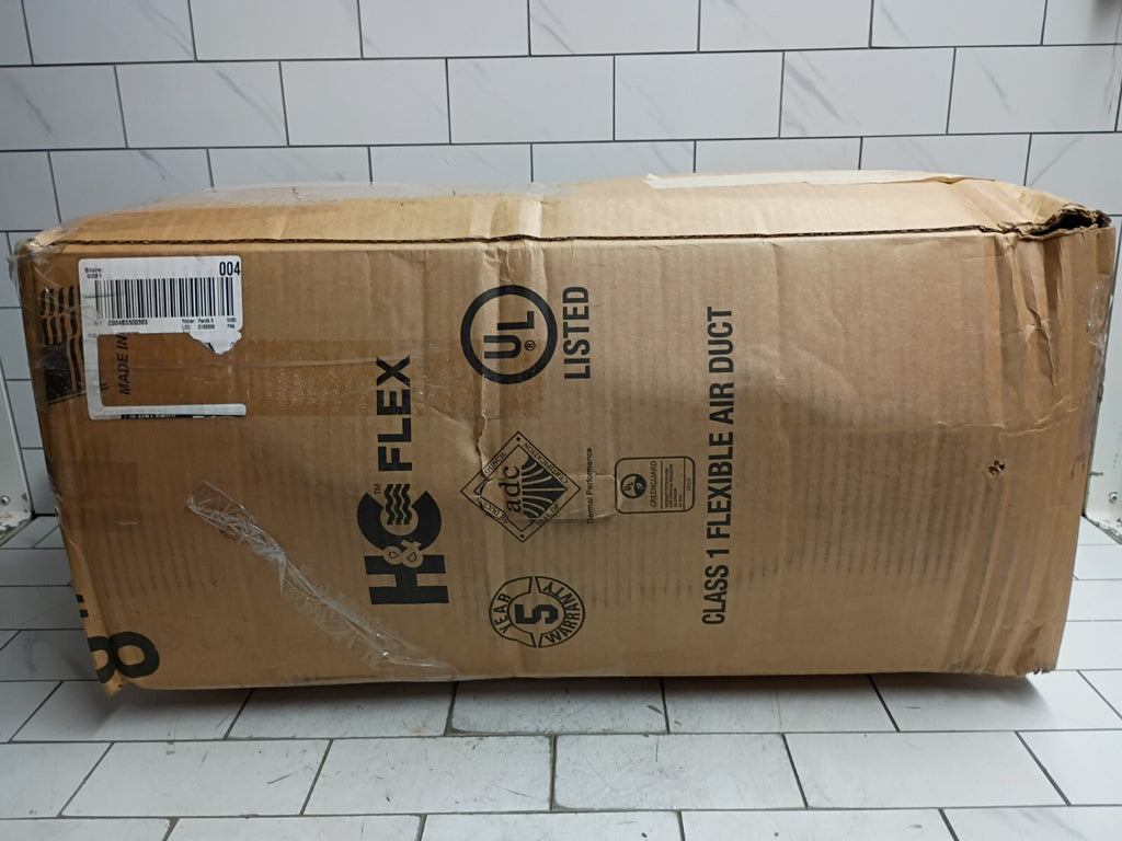 Everbilt 8 in x 25 ft R6 Insulated Flexible HVAC Duct Silver Jacket OPEN BOX
