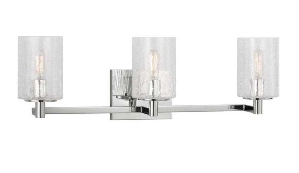 Generation Lightning Parker 24.625 in. W 3-Light Chrome Bathroom Vanity Light