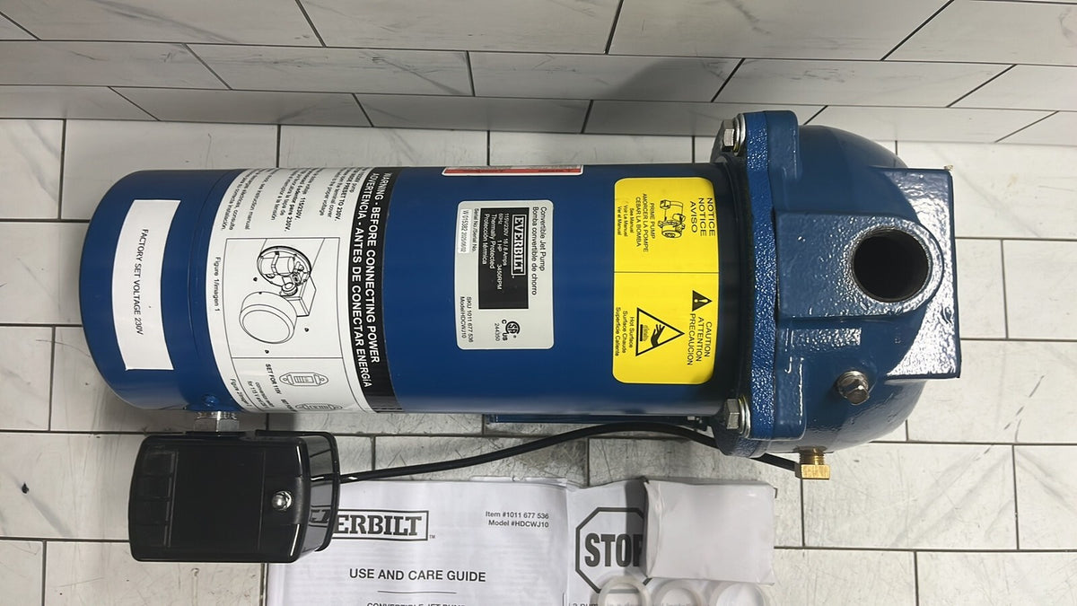 Everbilt HDCWJ10 1HP Professional Convertible Jet Pump NEW OPEN BOX