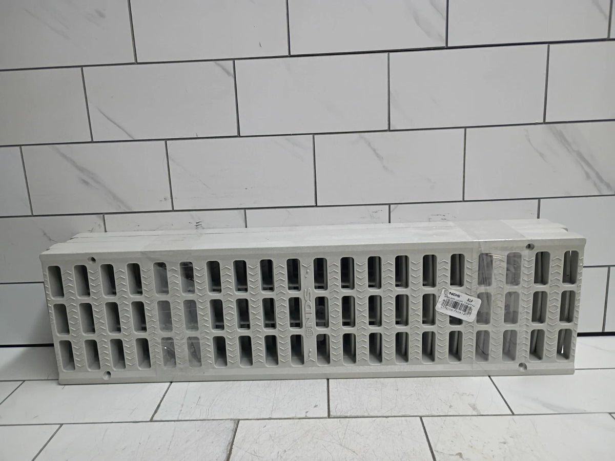 (4 PACK) NDS 5" x 20" Light Traffic Channel Grates (Light Gray)