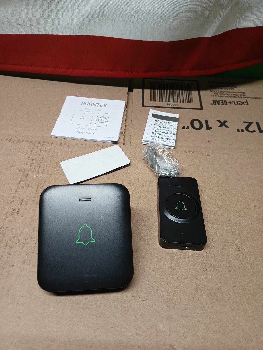 Wireless Door Bell, AVANTEK Mini Waterpoof Doorbell Chime Operating at 1000 Feet