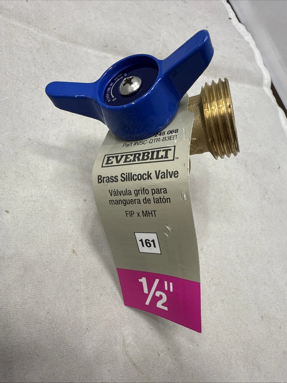 LOT OF 12 EVERBILT 1/2 in. Brass 1/4 Turn FPT x MHT Sillcock VSC-QTR-B3EB #161