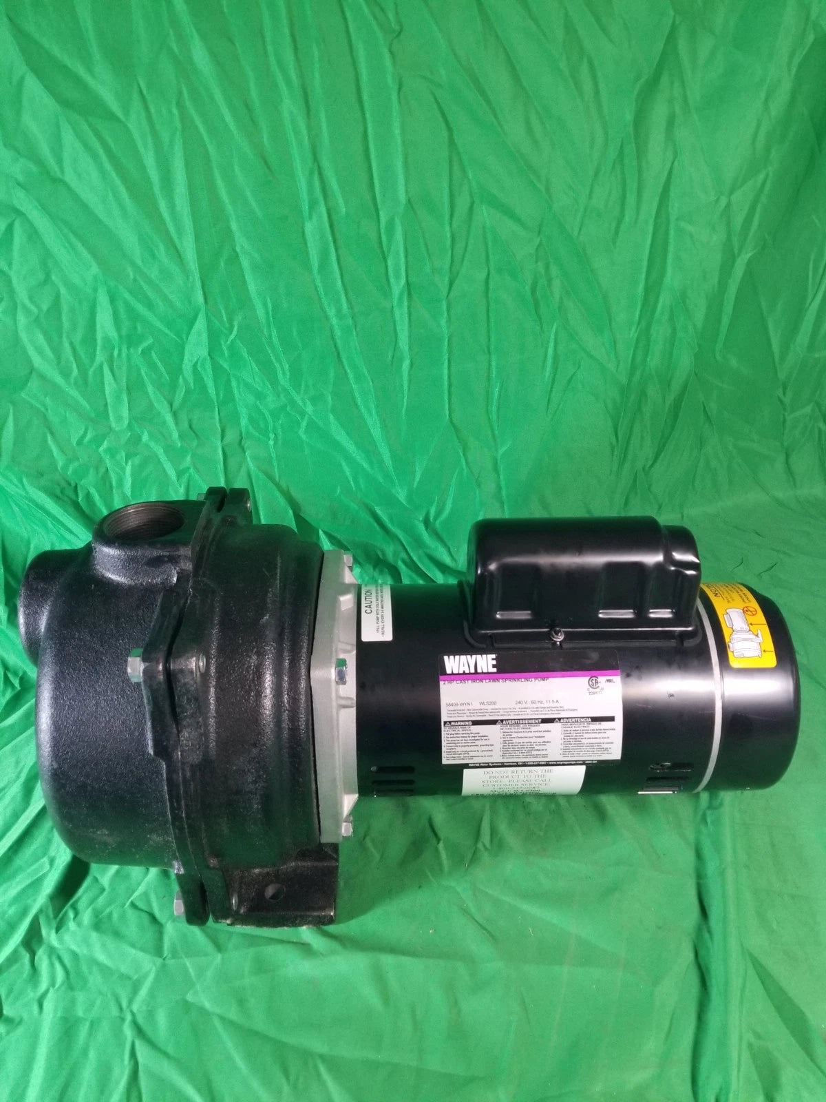 Wayne 2 HP Permanent Lawn Sprinkler Pump New-Open Box
