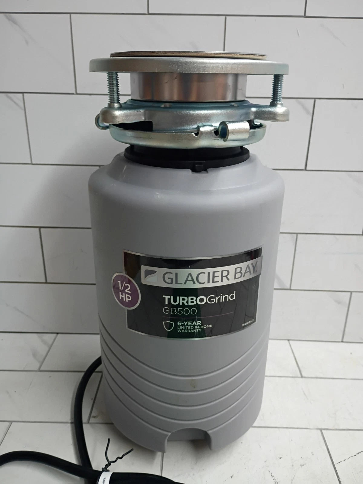 Glacier Bay GB500 Turbo Grind 1/2hp Garbage Disposal Open Box..