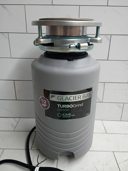 Glacier Bay GB500 Turbo Grind 1/2hp Garbage Disposal Open Box..