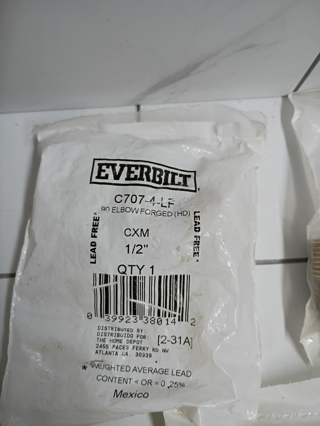 5PK EVERBILT C707-4-LF 90° Elbow Forged (HD) CXM 1/2" 039923380142 NEW Sealed OB