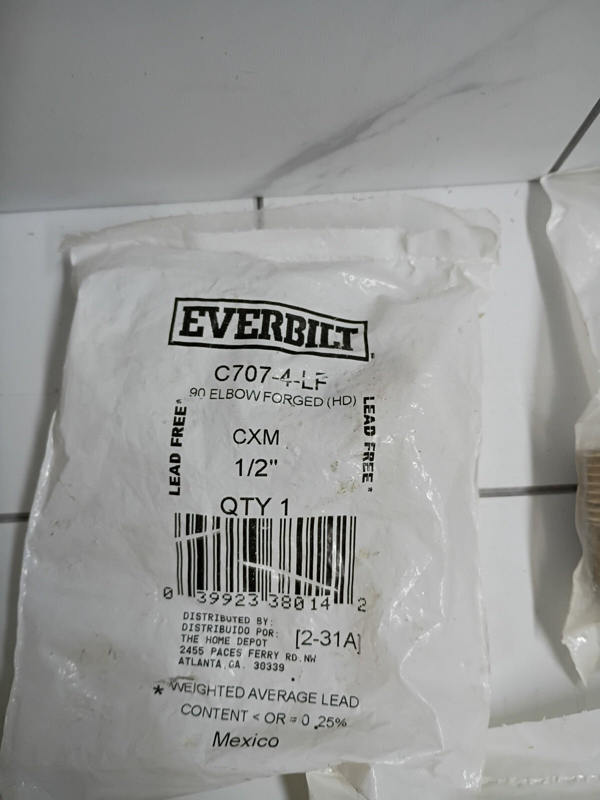5PK EVERBILT C707-4-LF 90° Elbow Forged (HD) CXM 1/2" 039923380142 NEW Sealed OB