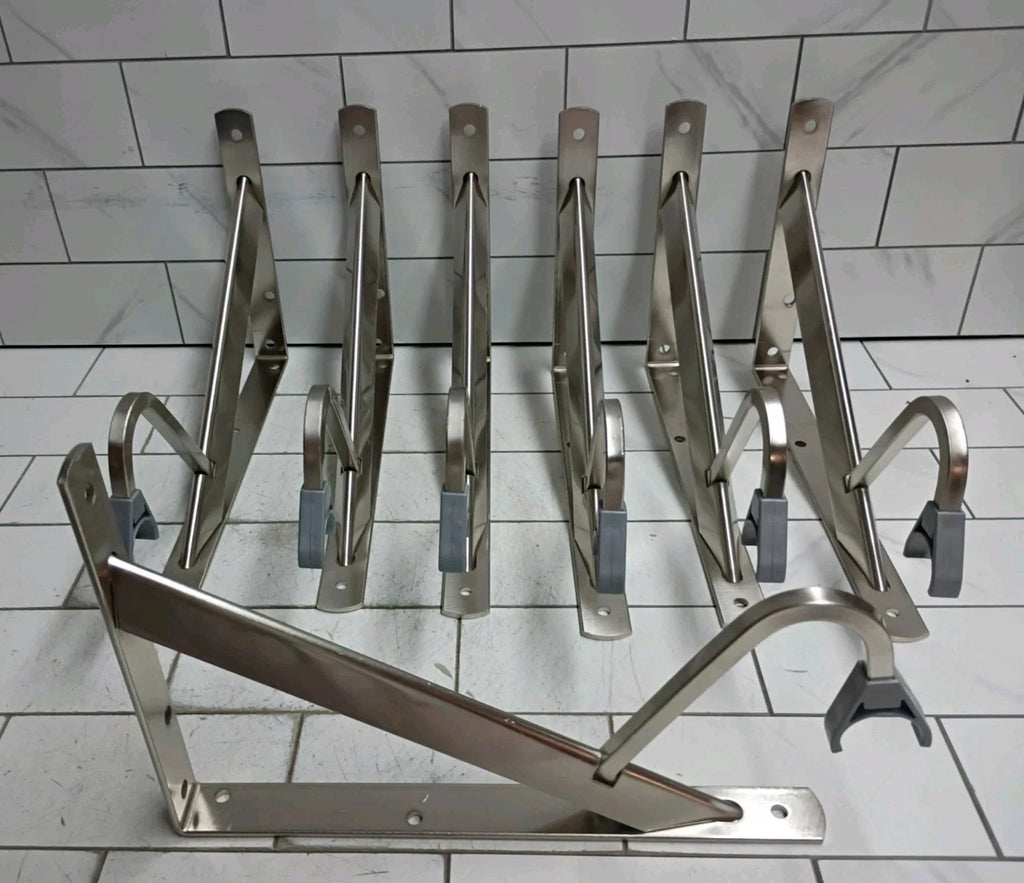 (7 Pack) Everbilt Heavy Duty Shelf & Rod Bracket Brushed Nickel 8" x12.4" x1.05"