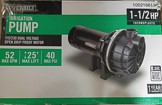 HDLS15P Everbilt Lawn Irrigation Pump Plastic 1-1/2HP Open Box