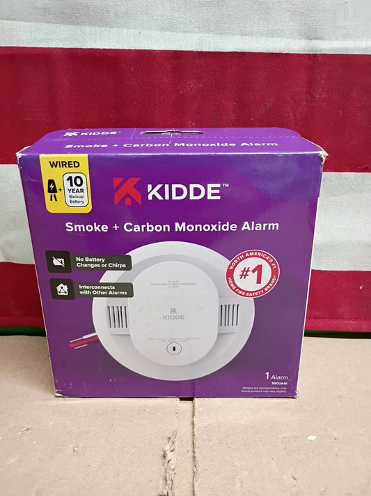 Kidde 30CUA10 10yr Combination Photoelectric Smoke CarbonMonoxide Alarm Hardwire