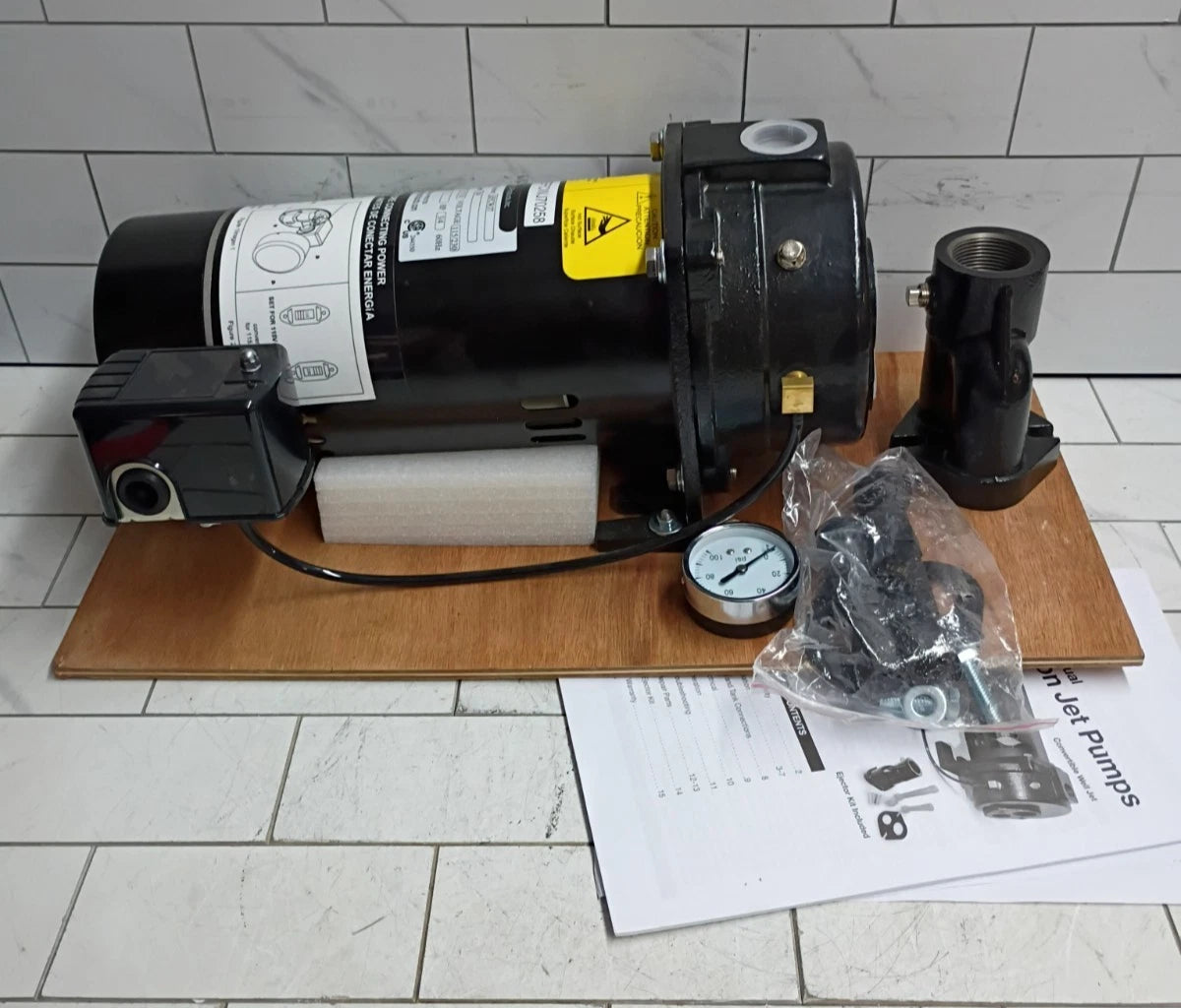 ECO FLO 3/4 HP 115/230V Convertible Deep Well Jet Pump EFCWJ7 FOR PARTS ONLY.